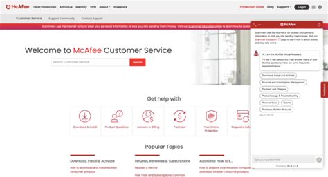 mcafee virtual assistant.